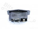 Chassisdeel/Socket C14 male met schakelaar en zekering 